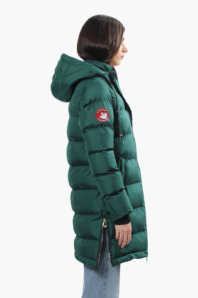Canada Weather Gear Side Zip Puffer Parka Jacket - Green - Womens Parka Jackets - Fairweather