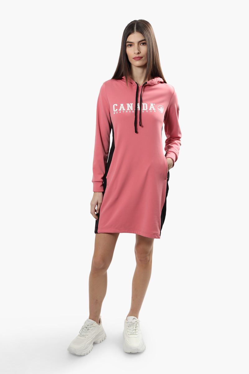 Canada Weather Gear Side Panel Tunic Hoodie - Pink - Womens Hoodies & Sweatshirts - Fairweather