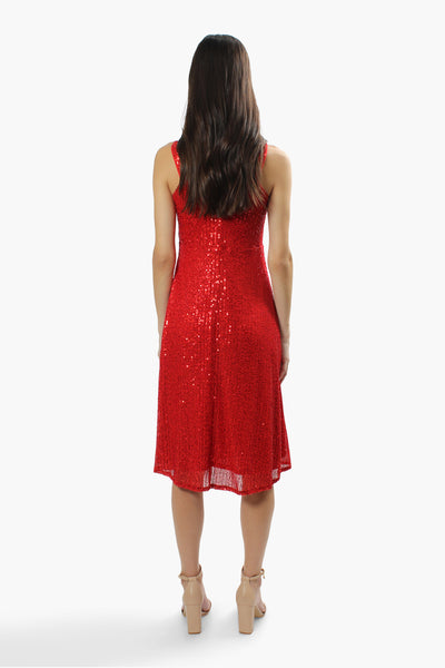 Limite Sleeveless Sequin Cocktail Dress - Red - Womens Cocktail Dresses - Fairweather