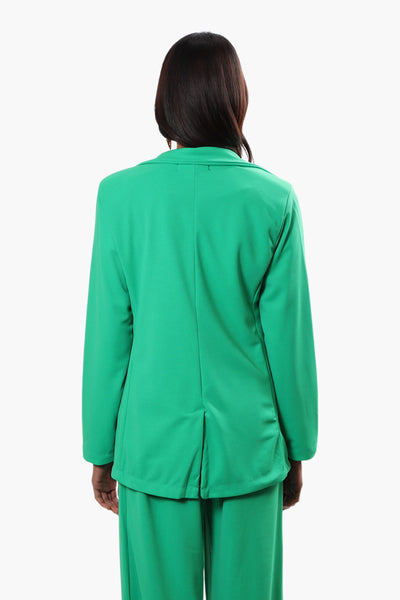 Limite Solid Single Button Blazer - Green - Womens Blazers - Fairweather