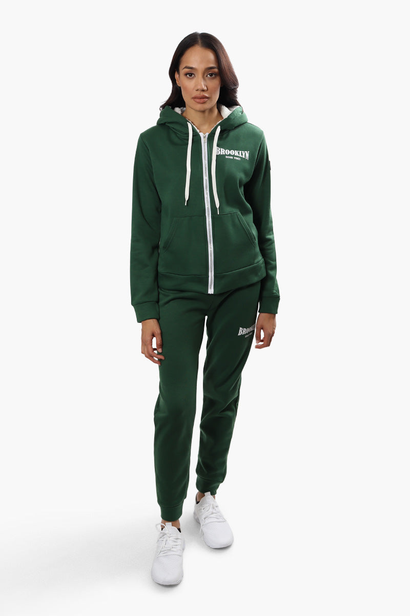 Fahrenheit Brooklyn Print Joggers - Green - Womens Joggers & Sweatpants - Fairweather