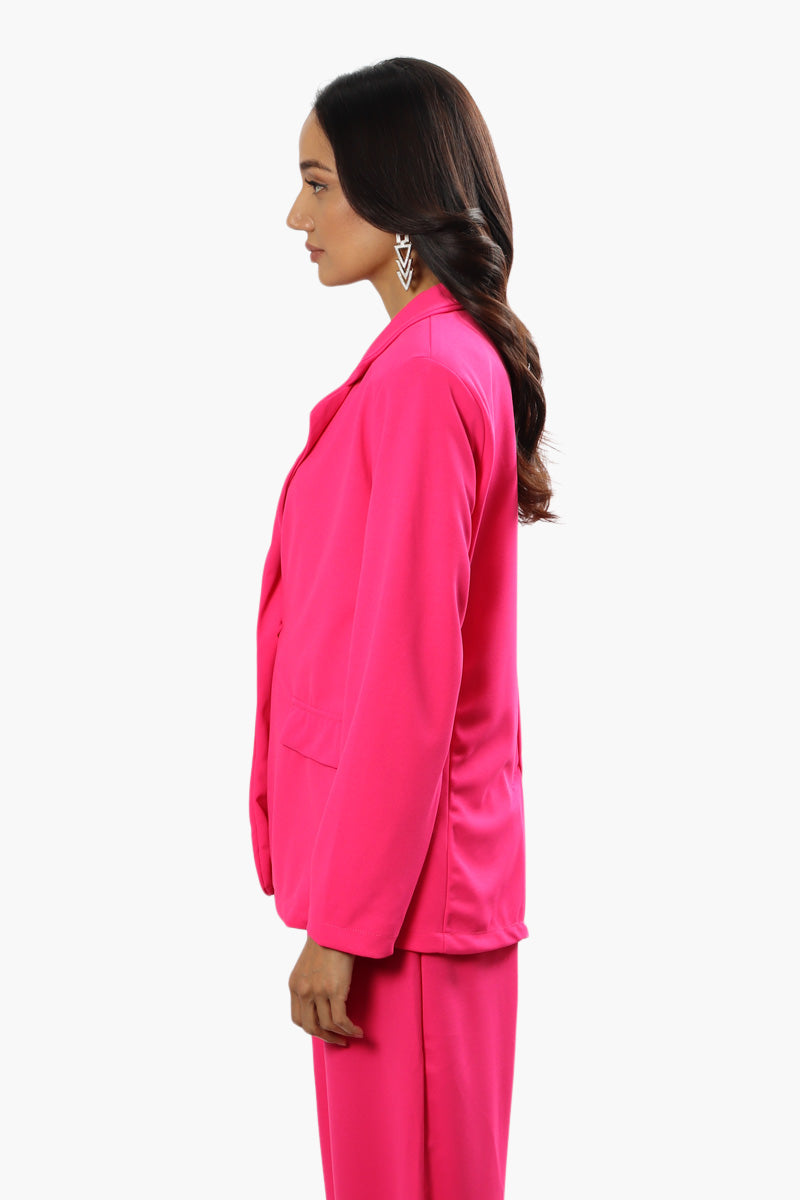 Limite Solid Single Button Blazer - Pink - Womens Blazers - Fairweather