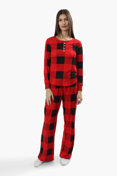 Canada Weather Gear Plaid Print Pajama Pants - Red - Womens Pajamas - Fairweather