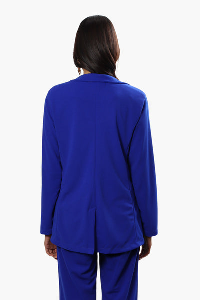 Limite Solid Single Button Blazer - Blue - Womens Blazers - Fairweather