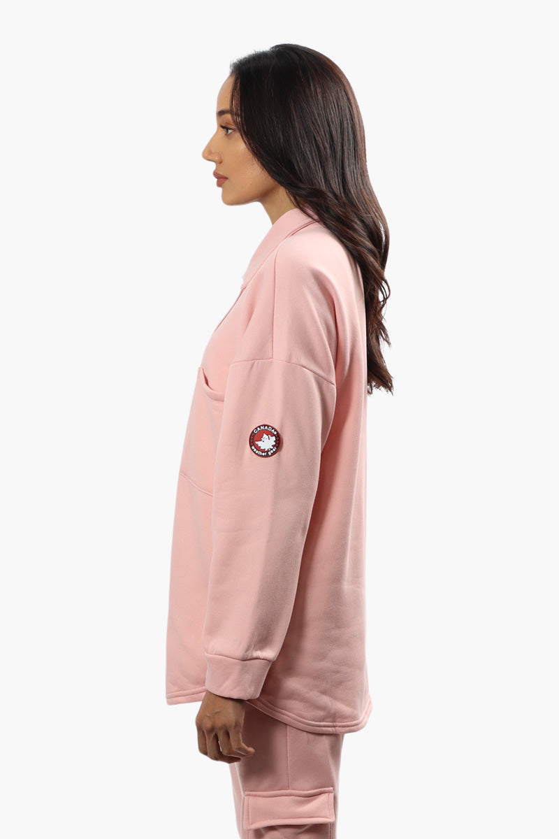 Canada Weather Gear Solid Front Pocket Shacket - Pink - Womens Shirts & Blouses - Fairweather
