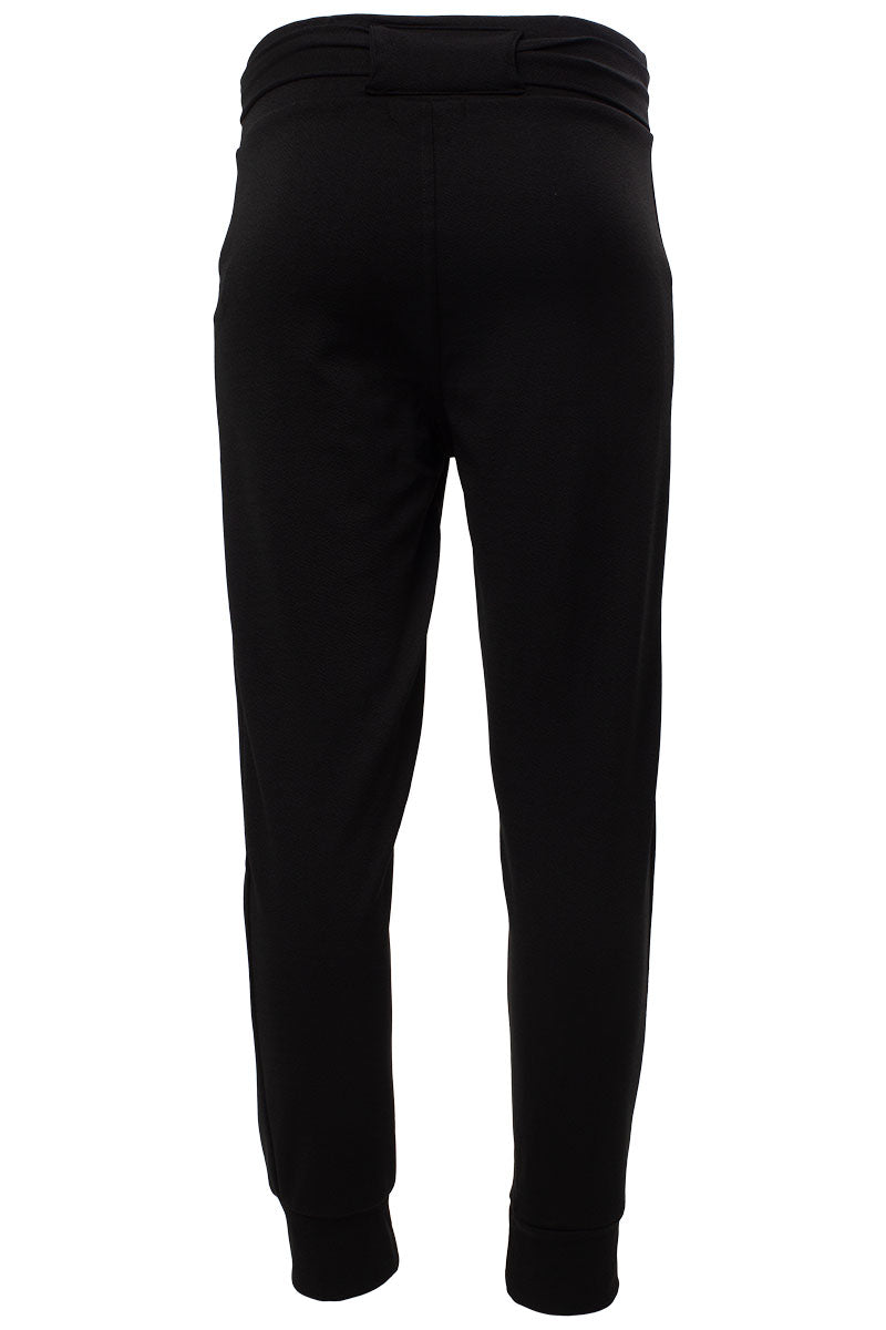 Solid Belted Jogger Pants - Black - Womens Pants - Fairweather