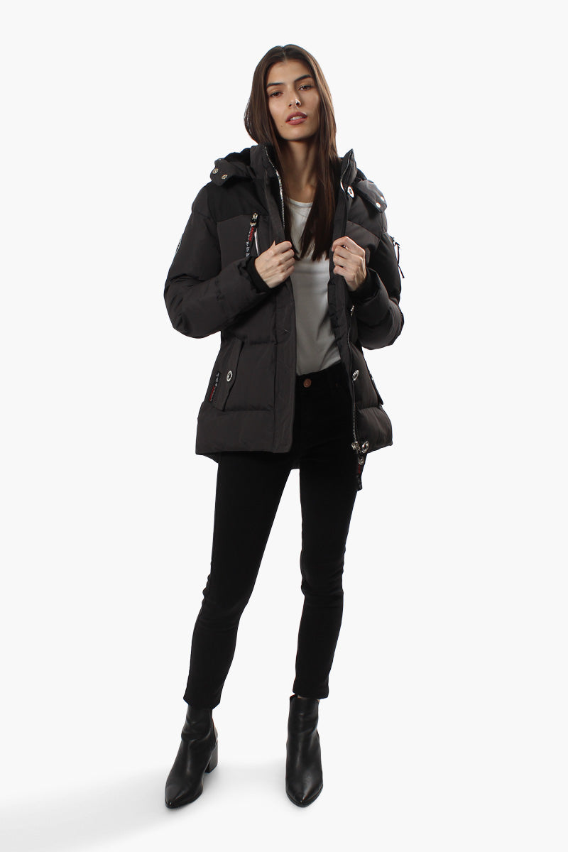 Canada Weather Gear Flap Pocket Parka Jacket - Grey - Womens Parka Jackets - Fairweather